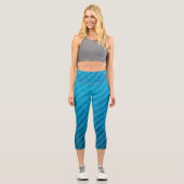 Industrielle elektrische Blaustreifen Capri Leggings (Vorderseite)