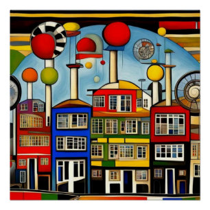 Industrielle Gebäude Poster