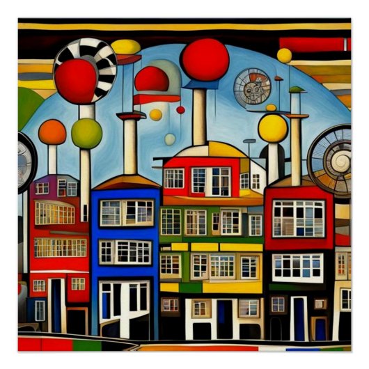 Industrielle Gebäude Poster (Vorderseite)