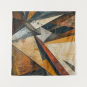 Industrielle Geometrie-Fusion-Abstrakt Oberfläche Wandteppich (Vorderseite (Horizontal))