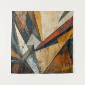 Industrielle Geometrie-Fusion-Abstrakt Oberfläche Wandteppich (Vorderseite)