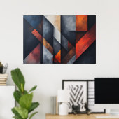Industrielle geometrische Kunst Poster (Heimbüro)