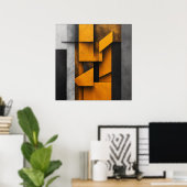 Industrielle geometrische Kunst Poster (Heimbüro)