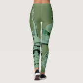 Industrielle grüne Metallmaschinen Leggings (Rückseite)