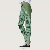Industrielle grüne Metallmaschinen Leggings (Links)