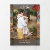 Industrielle Hochzeit im Herbst Dreifach Gefaltete Einladung (Cover)