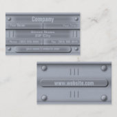 Industrielle Identifikations-Platte Visitenkarte (Vorne/Hinten)