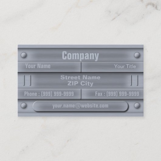 Industrielle Identifikations-Platte Visitenkarte (Vorderseite)