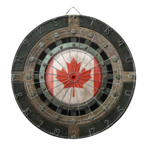 Industrielle kanadische Flaggen-Disc-Stahlgraphik Dartscheibe