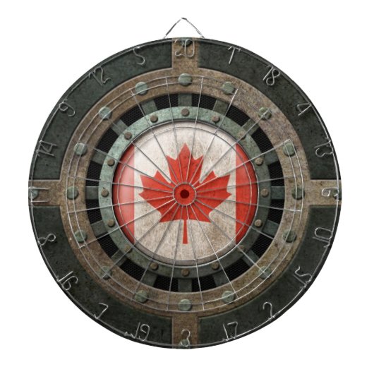 Industrielle kanadische Flaggen-Disc-Stahlgraphik Dartscheibe (vorne)