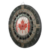 Industrielle kanadische Flaggen-Disc-Stahlgraphik Dartscheibe (Vorderseite rechts)