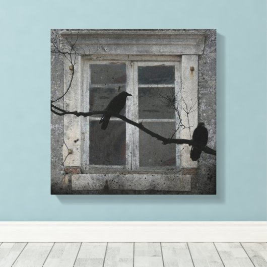 Industrielle Krähen Leinwanddruck (Insitu (Holzboden))