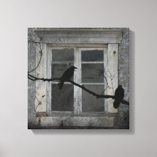 Industrielle Krähen Leinwanddruck