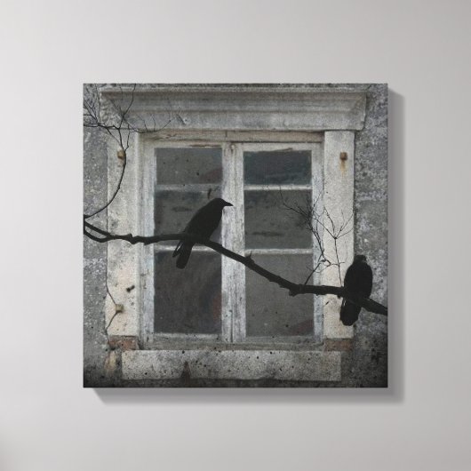 Industrielle Krähen Leinwanddruck (Vorderseite)