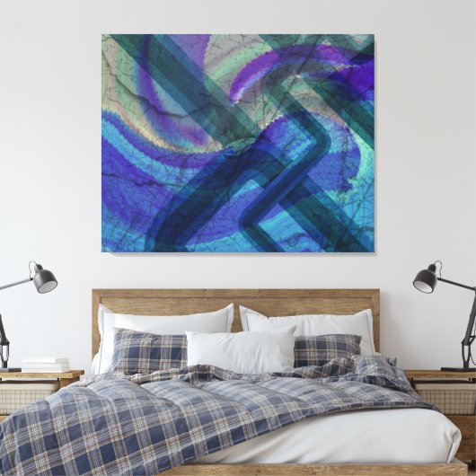 Industrielle Landschaft Abstrakt 4 gestreckte Lein Leinwanddruck (Insitu (Schlafzimmer))