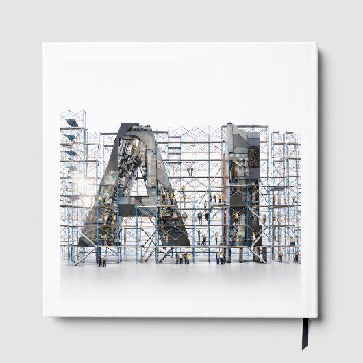 Industrielle Letterform – KI Gästebuch (Rückseite)