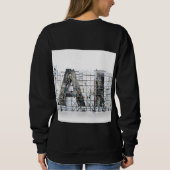 Industrielle Letterform – KI Sweatshirt (Rückseite)