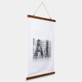 Industrielle Letternarchitektur Kunst Wandteppich Mit Holzrahmen (Gewinkelt)