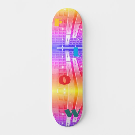 Industrielle Lichter Regenbogen-Fluss-Skateboard Skateboard (Vorderseite)