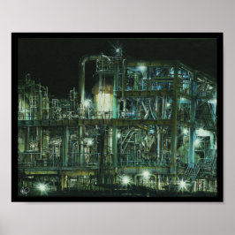 Industrielle Malerei - Original Acrylmalerei Poster