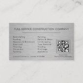 Industrielle metallische QR-Code Visitenkarte für (Rückseite)