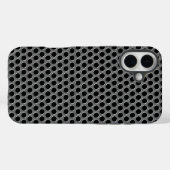Industrielle Metallsilber Grille Polka Dots Case-Mate iPhone Hülle (Rückseite (Horizontal))