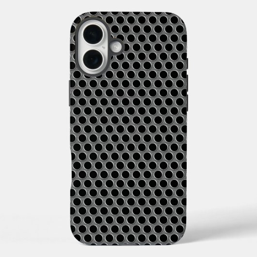 Industrielle Metallsilber Grille Polka Dots Case-Mate iPhone Hülle (Rückseite)