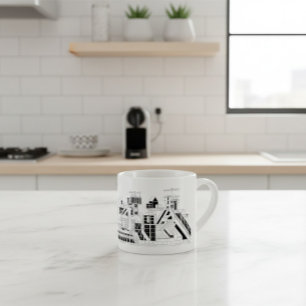 Industrielle Metallurgiekombinat-Silhouette Espressotasse