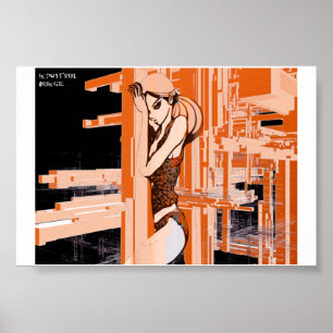 industrielle Orange Poster