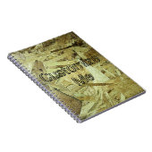 Industrielle OSB-Holzkorn-DIY-Name-Monogramm Notizblock (Rechte Seite)