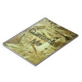 Industrielle OSB-Holzkorn-DIY-Name-Monogramm Notizblock (Linke Seite)