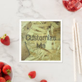 Industrielle OSB-Holzkorn-DIY-Name-Monogramm Serviette (Beispiel)