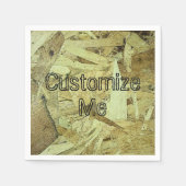 Industrielle OSB-Holzkorn-DIY-Name-Monogramm Serviette (Vorderseite)