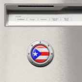 Industrielle Puerto-Rico-Fahne Magnet (In Situ (Geschirrspüler))
