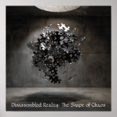 Industrielle Puzzle-Sphäre: Abstrakte Schwimmskulp Poster (Vorne)