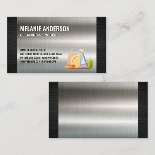 Industrielle Reinigungsmittel Visitenkarte (Vorne/Hinten)