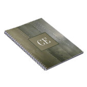 Industrielle Silbermetall-Textur Notizblock (Rechte Seite)