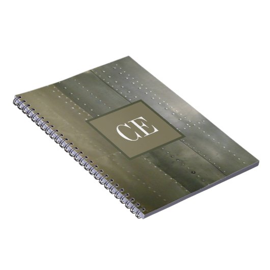 Industrielle Silbermetall-Textur Notizblock (Rechte Seite)