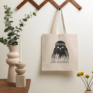 Industrielle Smog-Monster-Wolke Tragetasche