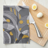 Industrielle Spiralen - Abstrakte, grunge-Inspirie Geschirrtuch (Viertel Falte)