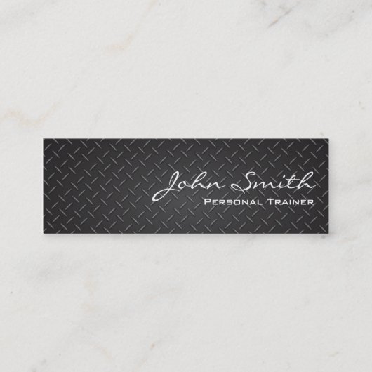 Industrielle Stahlmetalltrainer-Visitenkarte Mini Visitenkarte (Vorderseite)