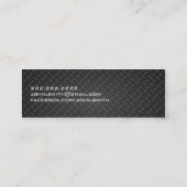 Industrielle Stahlmetalltrainer-Visitenkarte Mini Visitenkarte (Rückseite)