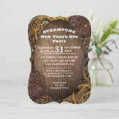 Industrielle Steampunk-Party Einladung (Stehend Vorderseite)