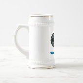 Industrielle Strömungskunst Bierglas (Links)