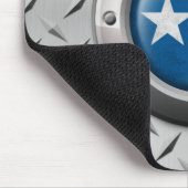 Industrielle Texas-Flagge mit Stahlgraphik Mousepad (Ecke)