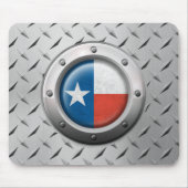 Industrielle Texas-Flagge mit Stahlgraphik Mousepad (Vorne)