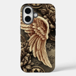 Industrielle Träume mit floralen Wings iPhone 16 Hülle