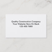 Industrielle Visitenkarten Visitenkarte (Rückseite)