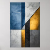 Industrieller abstrakter geometrischer Block Poster (Vorne)
