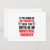 INDUSTRIELLER INGENIEUR ANKÜNDIGUNGSPOSTKARTE (Vorne/Hinten)